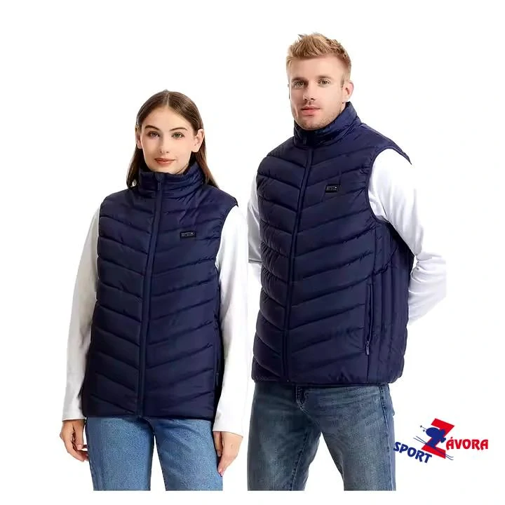 Teplá unisex vyhřívaná vesta - Černá, L
