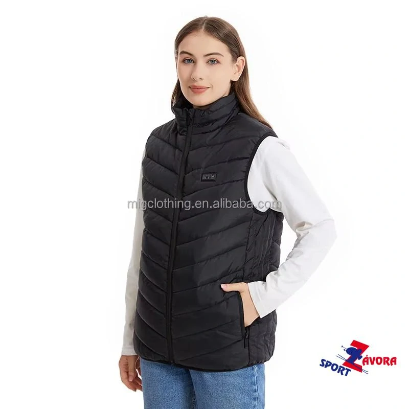 Teplá unisex vyhřívaná vesta - Černá, L